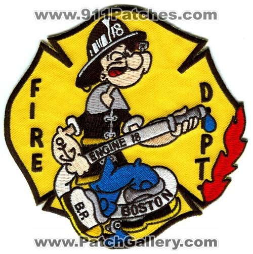 Boston Fire Department Engine 18 Patch Massachusetts MA