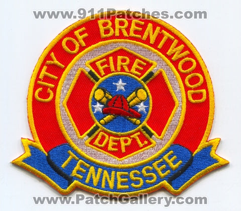 Brentwood Fire Department Patch Tennessee TN