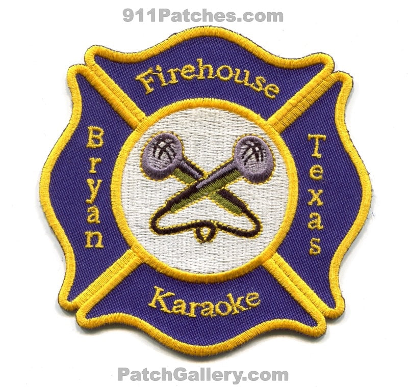 Bryan Fire Department Firehouse Karaoke Patch Texas TX