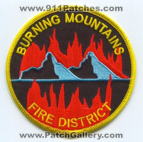 Burning Mountains Fire District Patch Colorado CO