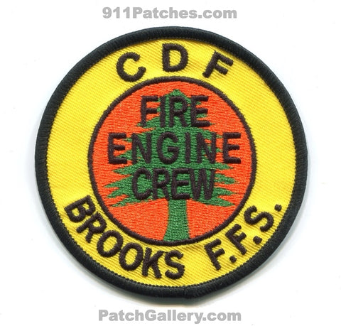 California Department of Forestry CDF Brooks Fire Engine Crew Patch California CA