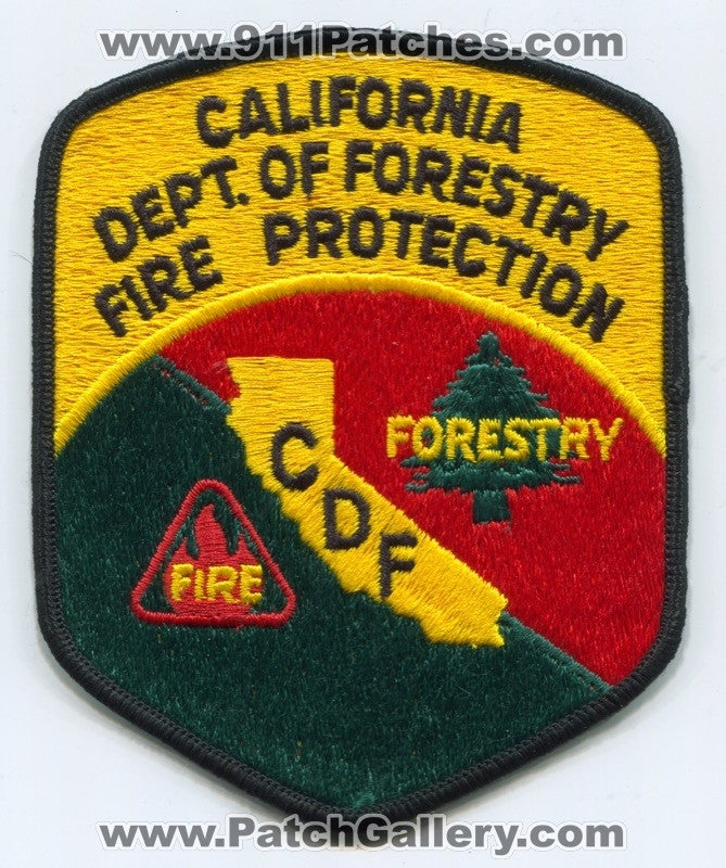 California Department of Forestry CDF Fire Protection Patch California CA