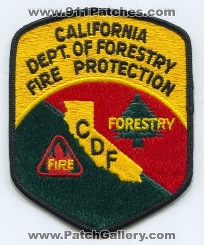 California Department of Forestry CDF Fire Protection Patch California CA
