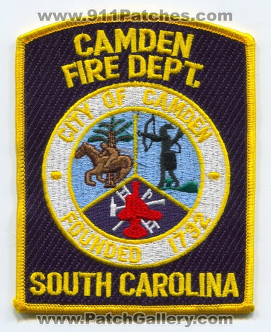 Camden Fire Department Patch South Carolina SC