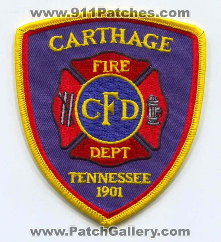 Carthage Fire Department Patch Tennessee TN