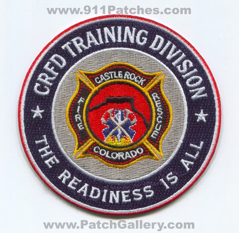 Castle Rock Fire Rescue Department Training Division Patch Colorado CO