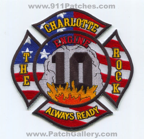 Charlotte Fire Department Engine 10 Patch North Carolina NC