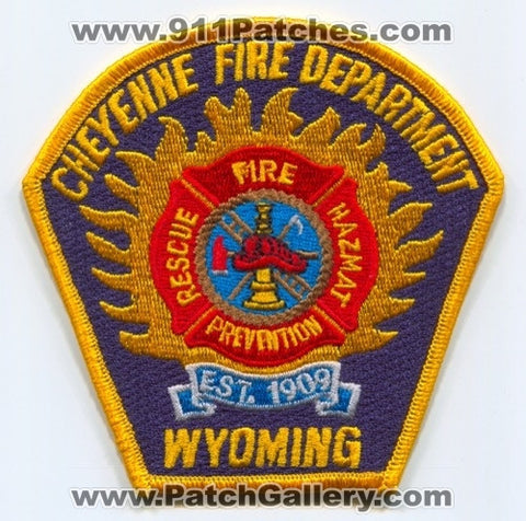 Cheyenne Fire Department Patch Wyoming WY