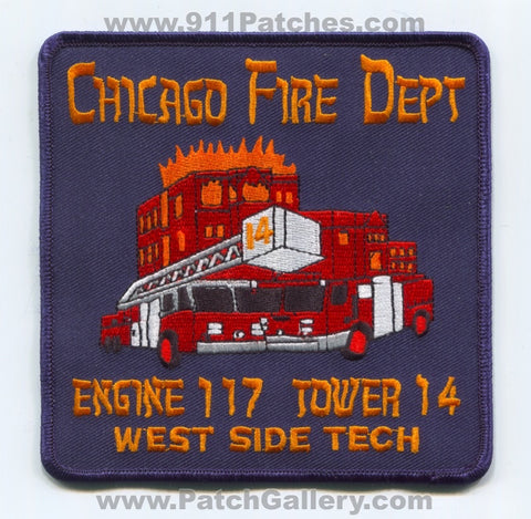 Chicago Fire Department Engine 117 Tower 14 Patch Illinois IL