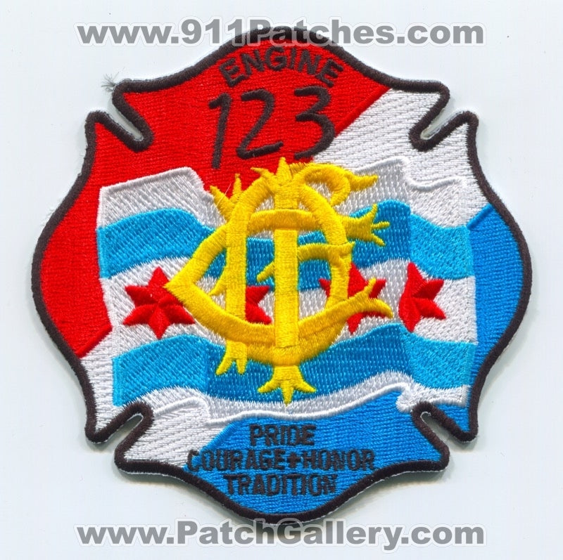 Chicago Fire Department Engine 123 Patch Illinois IL