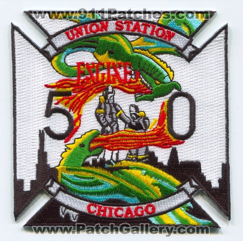 Chicago Fire Department Engine 50 Patch Illinois IL