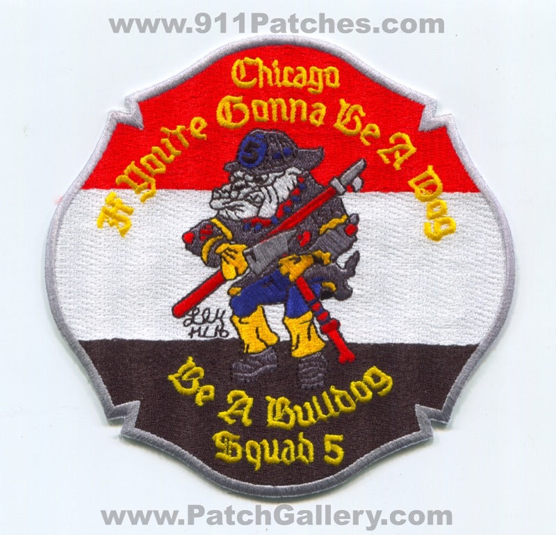 Chicago Fire Department Squad 5 Patch Illinois IL