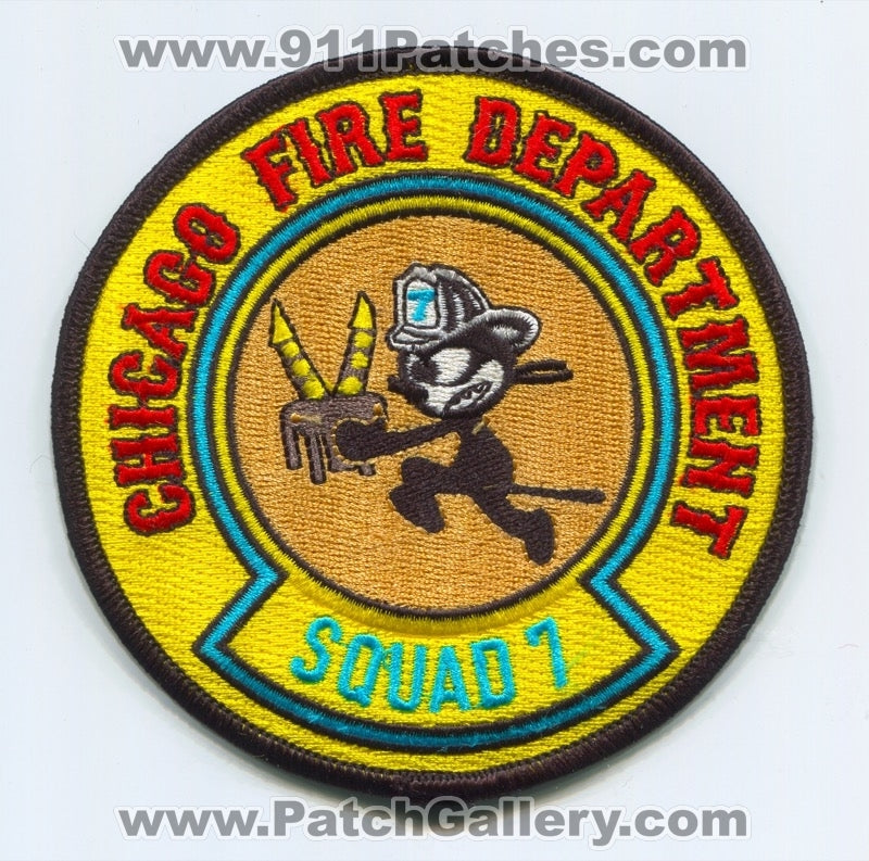 Chicago Fire Department Squad 7 Patch Illinois IL