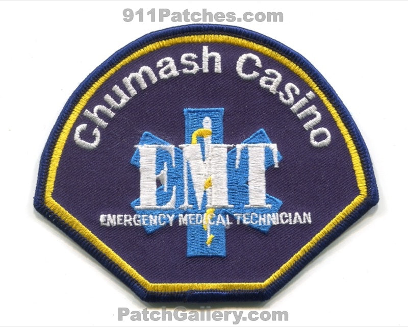 Chumash Casino Emergency Medical Technician EMT EMS Patch California CA