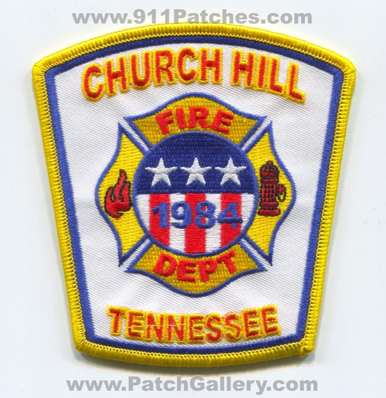 Church Hill Fire Department Patch Tennessee TN