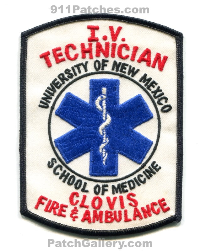 Clovis Fire and Ambulance Department IV Technician Patch New Mexico NM