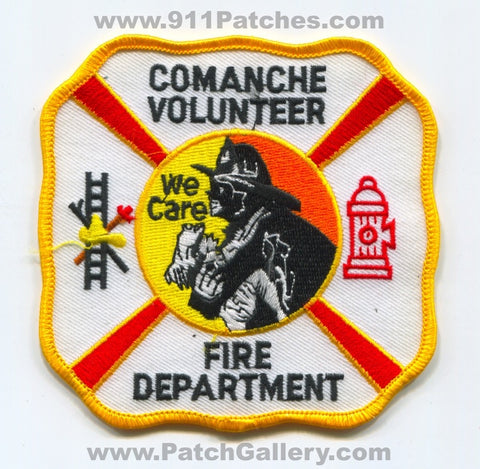 Comanche Volunteer Fire Department Patch Texas TX