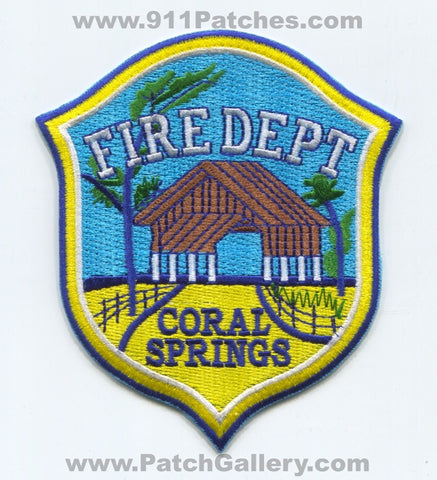 Coral Springs Fire Department Patch Florida FL