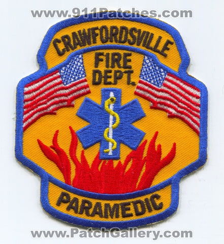 Crawfordsville Fire Department Paramedic Patch Indiana IN