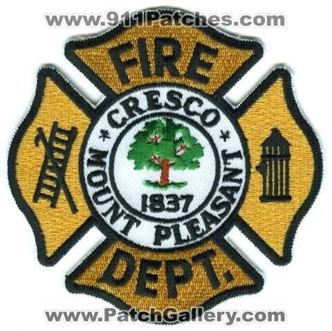 Cresco Mount Pleasant Fire Department Patch South Carolina SC