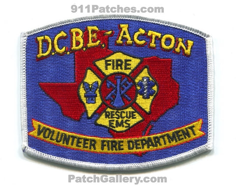 Decordova Bend Estates Acton Volunteer Fire Department Patch Texas TX