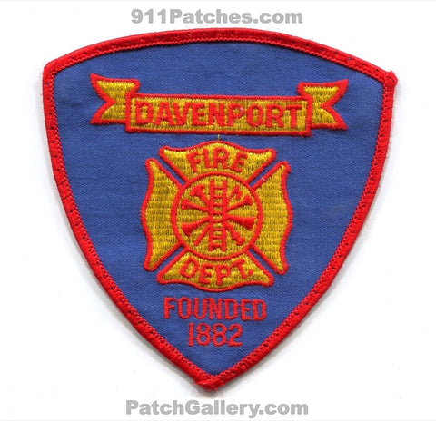 Davenport Fire Department Patch Iowa IA