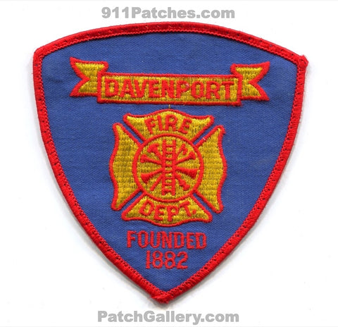 Davenport Fire Department Patch Iowa IA