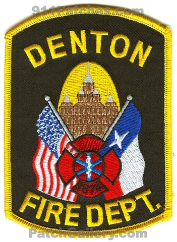 Denton Fire Department Patch Texas TX v2