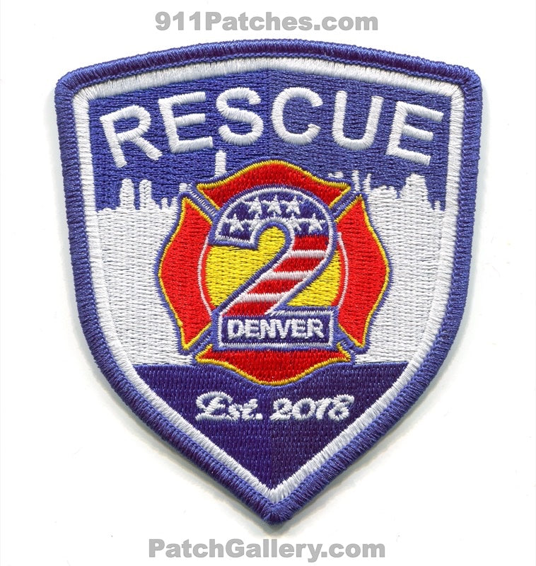Denver Fire Department Rescue 2 Patch Colorado CO