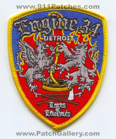 Detroit Fire Department Engine 34 Patch Michigan MI