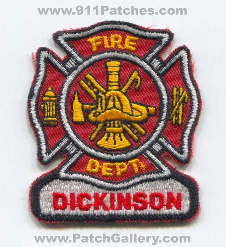 Dickinson Fire Department Patch North Dakota ND Small