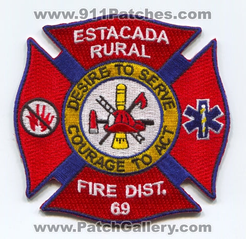 Estacada Rural Fire District 69 Patch Oregon OR
