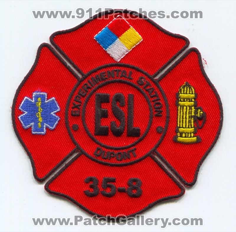 Dupont Experimental Station ESL Fire Department 35-8 Patch Delaware DE