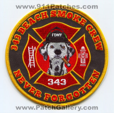 Pompano Beach Fire Department 343 Beach Smoke Crew Patch Florida FL