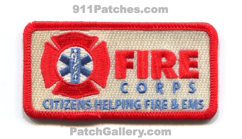 Fire Corps Citizens Helping Fire and EMS Patch Texas TX
