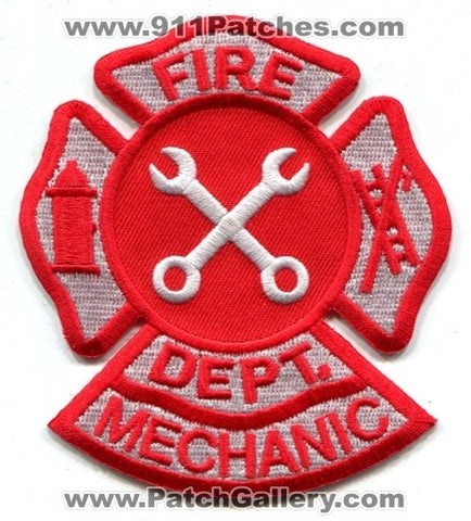 Fire Department Mechanic Patch No State Affiliation
