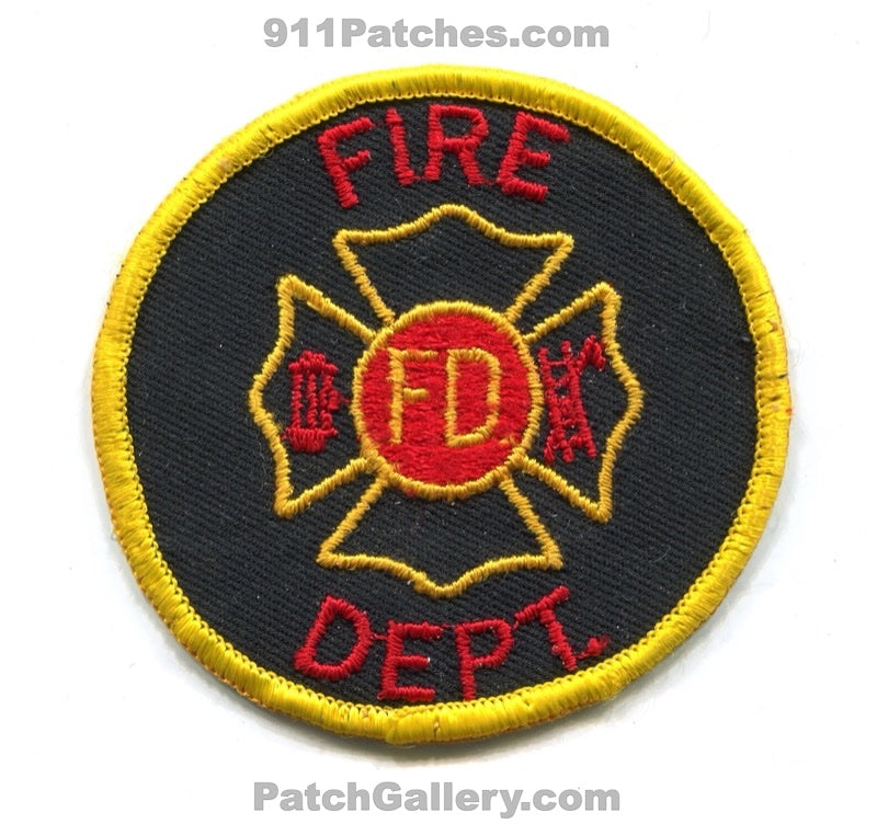 Fire Department Patch No State Affiliation Blank Generic Stock