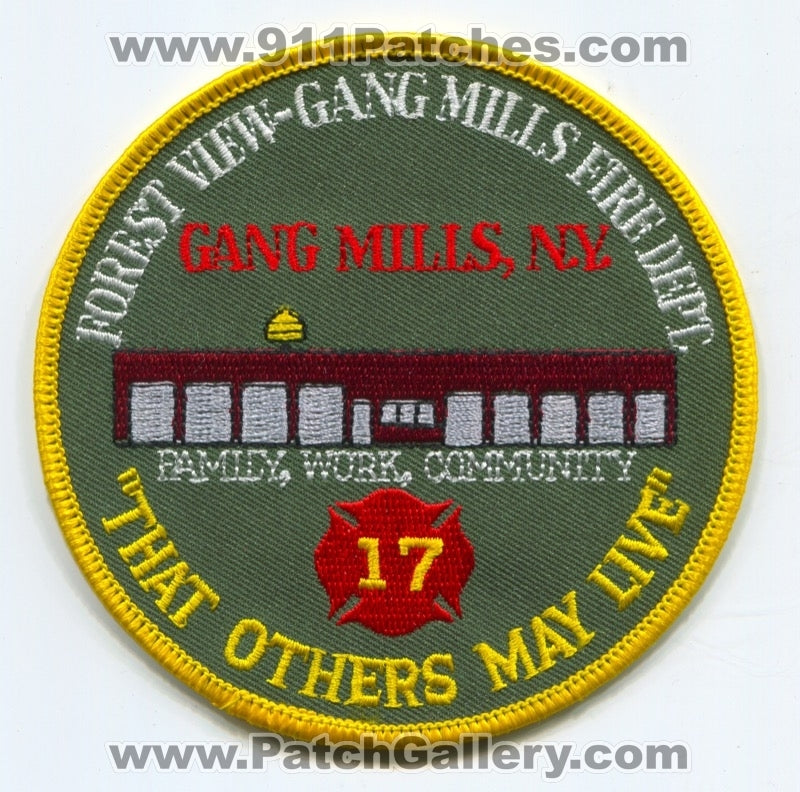 Forest View-Gang Mills Fire Department 17 Patch New York NY