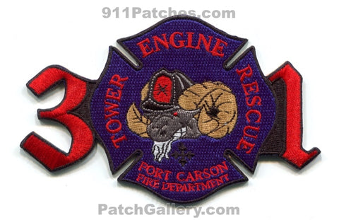Fort Carson Fire Department Station 31 US Army Military Patch Colorado CO