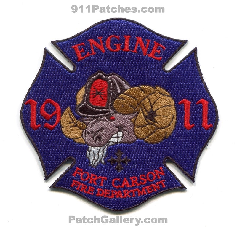 Fort Carson Fire Department Engine 1911 US Army Military Patch Colorado CO