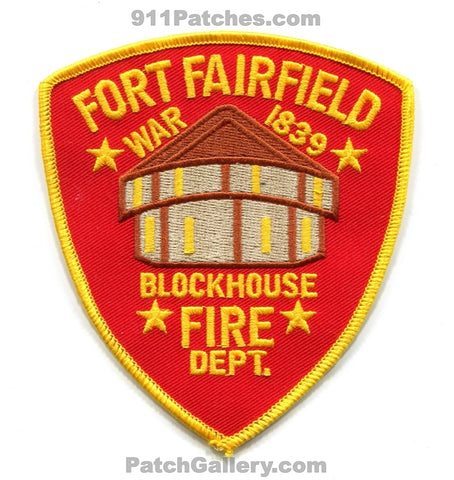 Fort Fairfield Fire Department Patch Maine ME