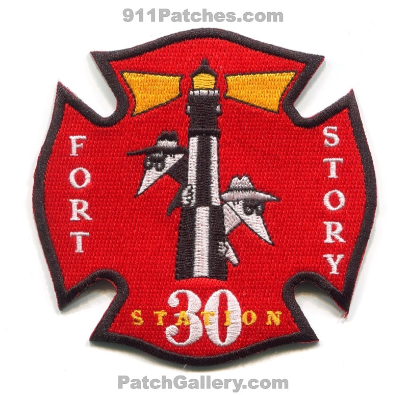 Fort Story Fire Department Station 30 USN Navy Military Patch Virginia VA