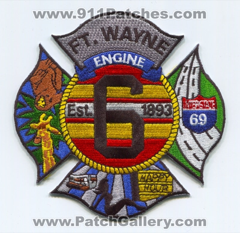 Fort Wayne Fire Department Engine 6 Patch Indiana IN