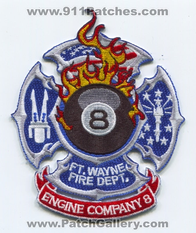 Fort Wayne Fire Department Engine 8 Patch Indiana IN