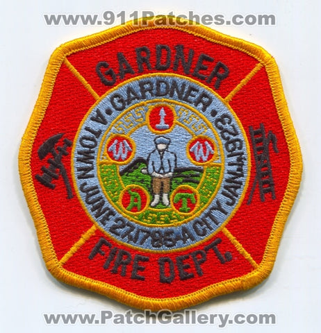 Gardner Fire Department Patch Massachusetts MA