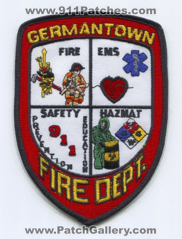 Germantown Fire Department Patch Wisconsin WI