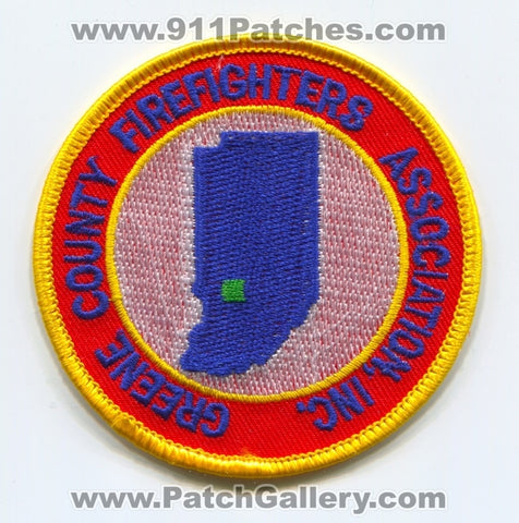Greene County Firefighters Association Inc Patch Indiana IN