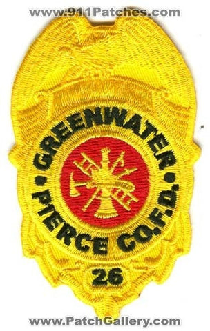 Pierce County Fire District 26 Greenwater Patch Washington WA