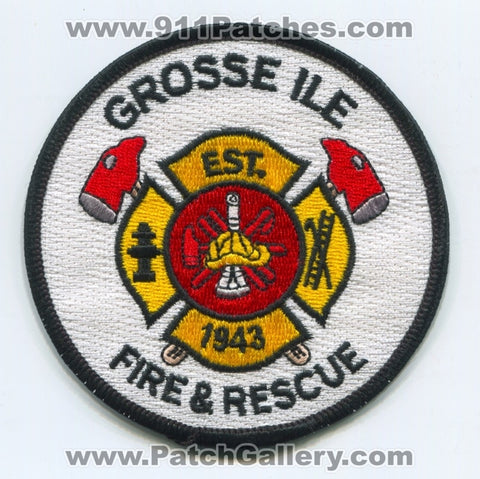 Grosse Ile Fire and Rescue Department Patch Michigan MI