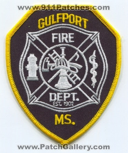 Gulfport Fire Department Patch Mississippi MS